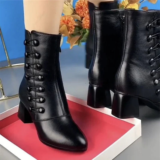 Botas de cuero ultra cómodas para todas las estaciones 