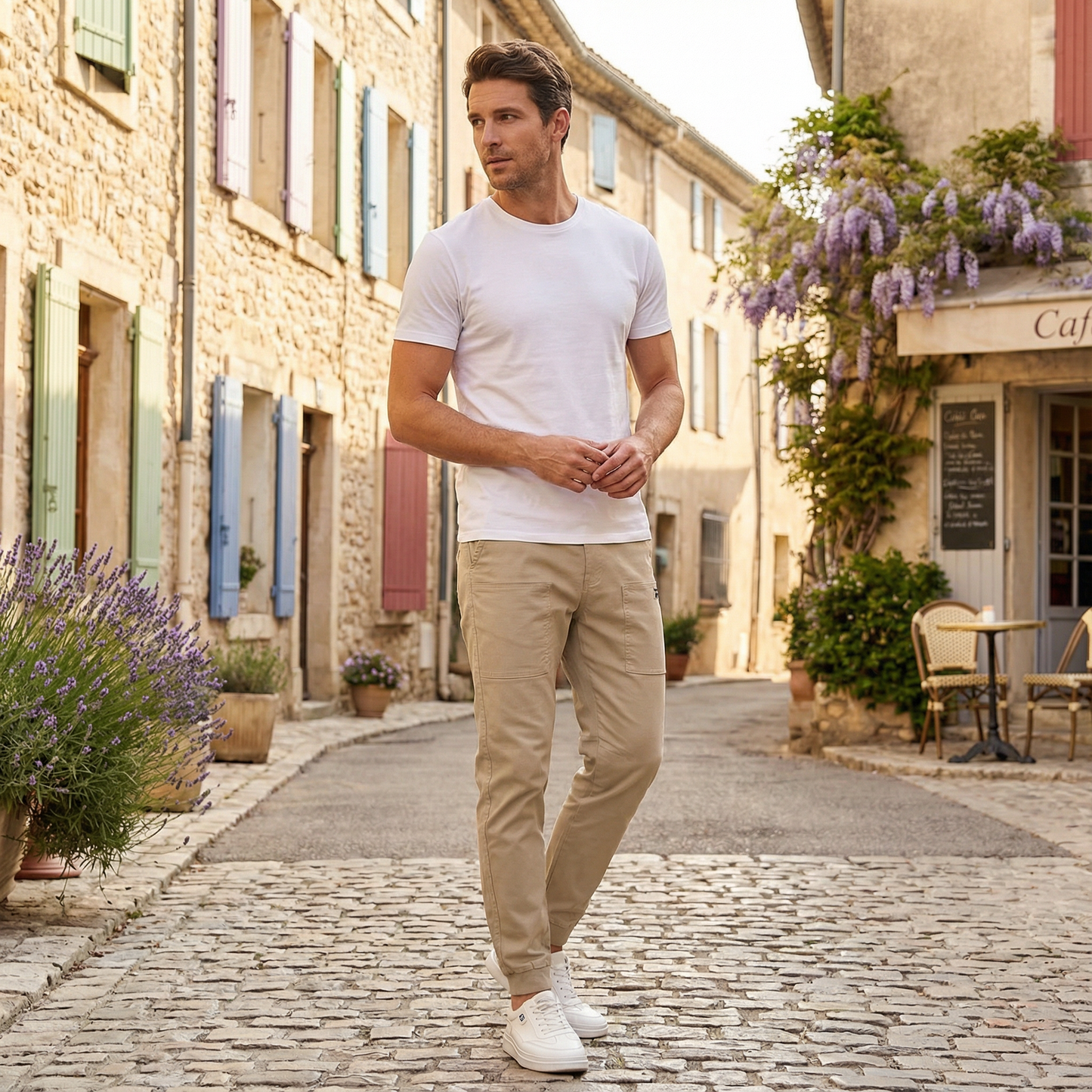 Pantaloni cargo comodi e funzionali con molteplici scomparti 