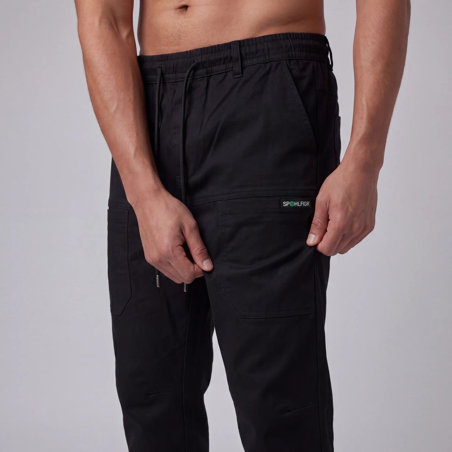 سروال كارجو مريح مع سعة تخزين كبيرة 